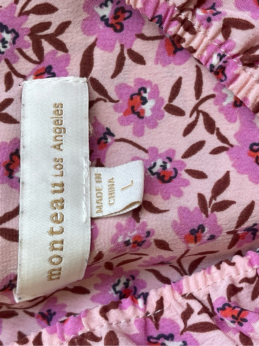 ⭐️3/$30 Monteau Pink Floral Tiered Long-Sleeve Dress - Picture 8 of 8